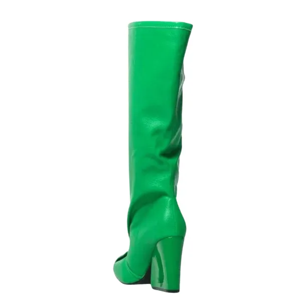 Lemonade SENNA Women Wedge Boots Knee High Fashion Pull On Boots
