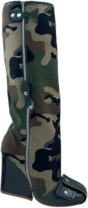 Lemonade SENNA Women Wedge Boots Knee High Fashion Pull On Boots