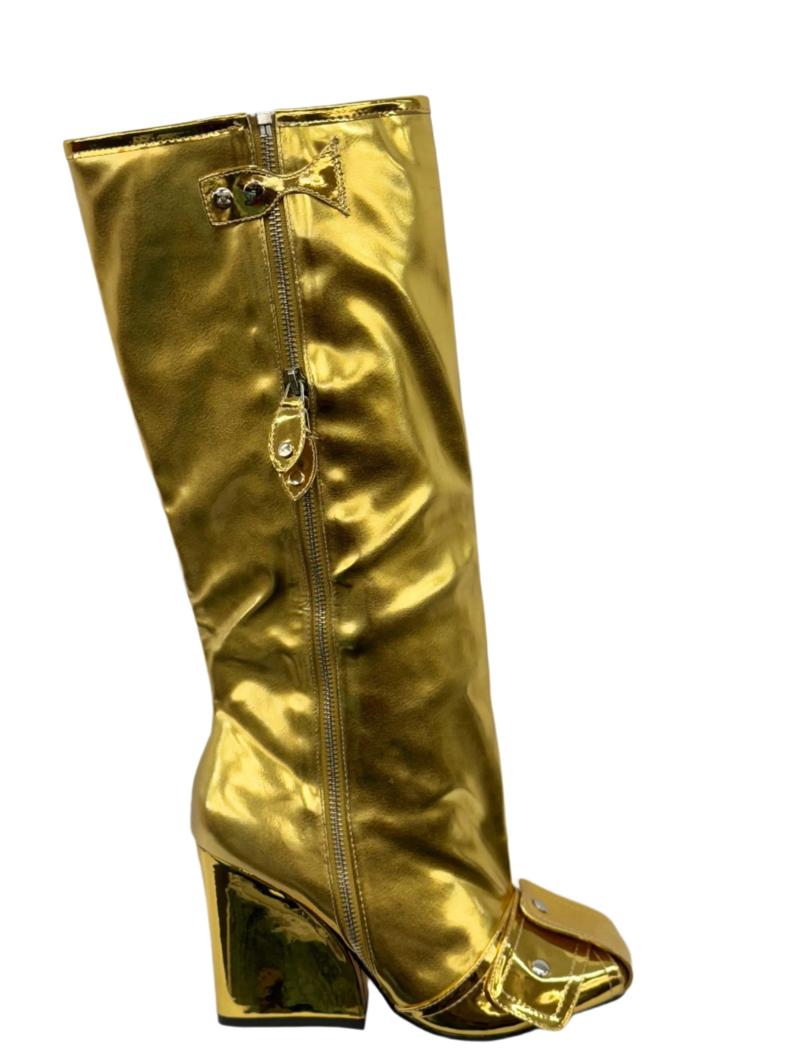 Lemonade SENNA Women Wedge Boots Knee High Fashion Pull On Boots