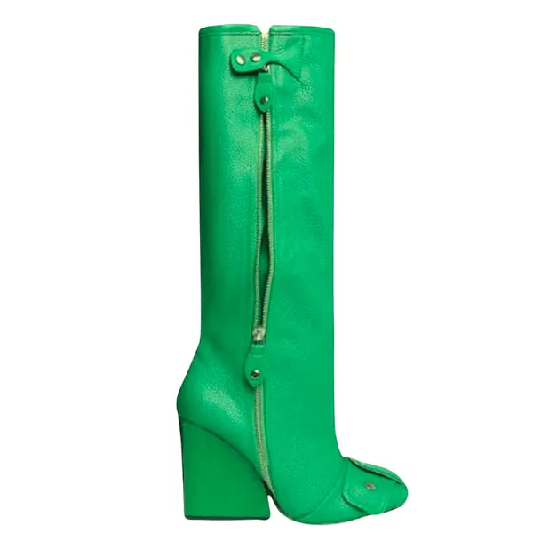 Lemonade SENNA Women Wedge Boots Knee High Fashion Pull On Boots