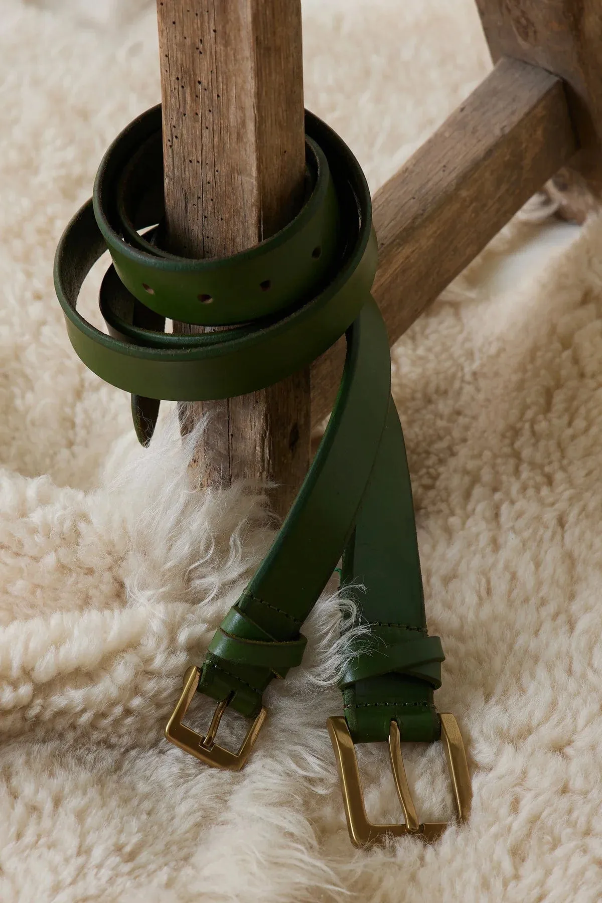Leon & Harper Bruxelees Buff Leather Belt