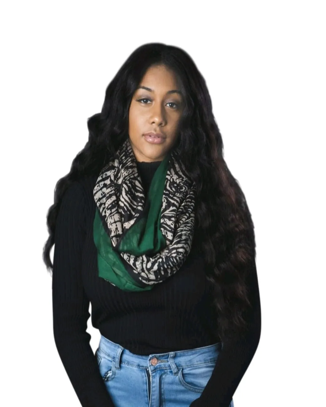 Leopard Print Infinity Scarf By SAM D'MONES