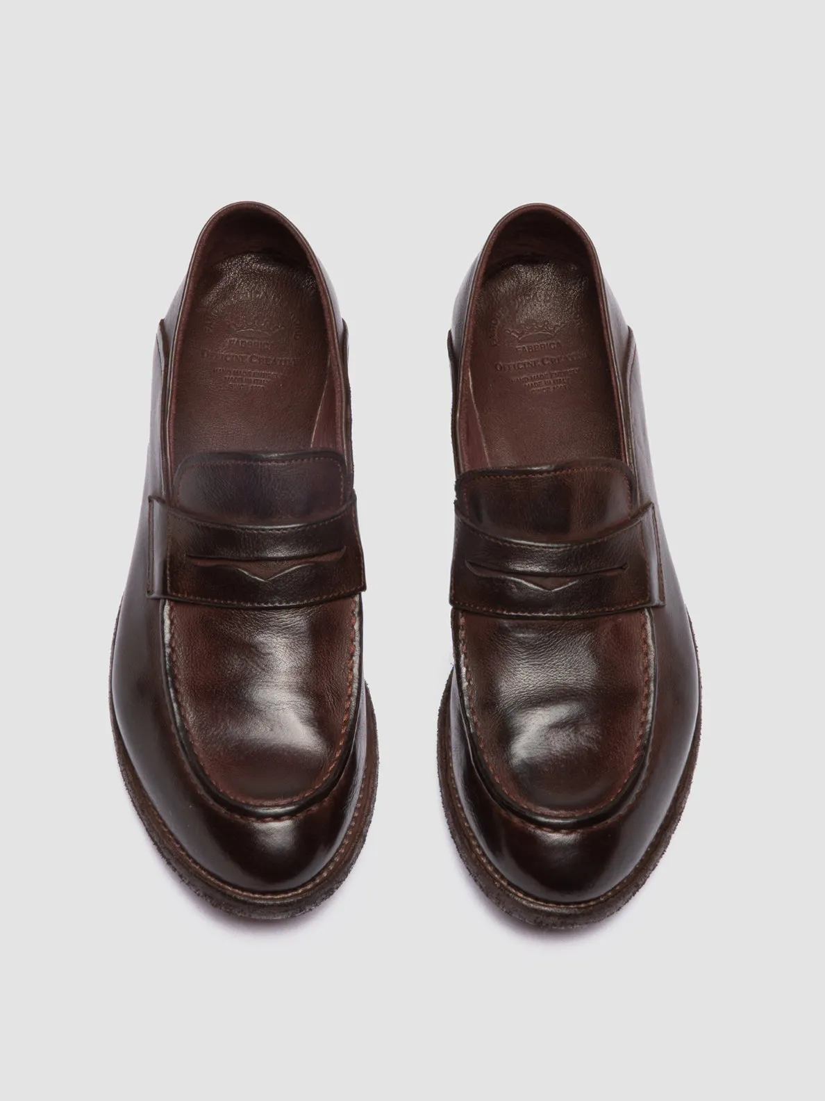 LEXIKON 140 - Mocassini Penny Loafer in Pelle Marrone
