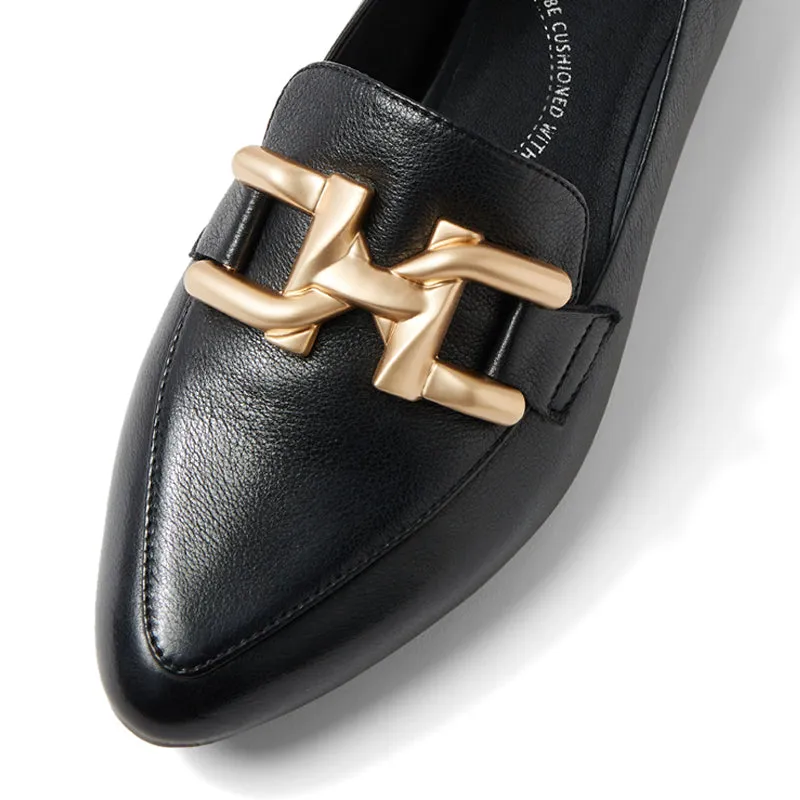 LOOPIE W - BLACK LEATHER