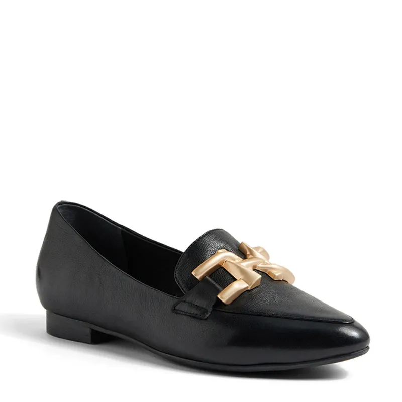 LOOPIE W - BLACK LEATHER
