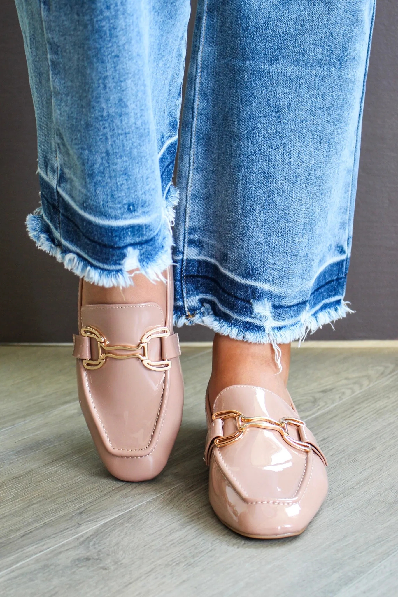 Lottie Gold Bit Loafer • Blush