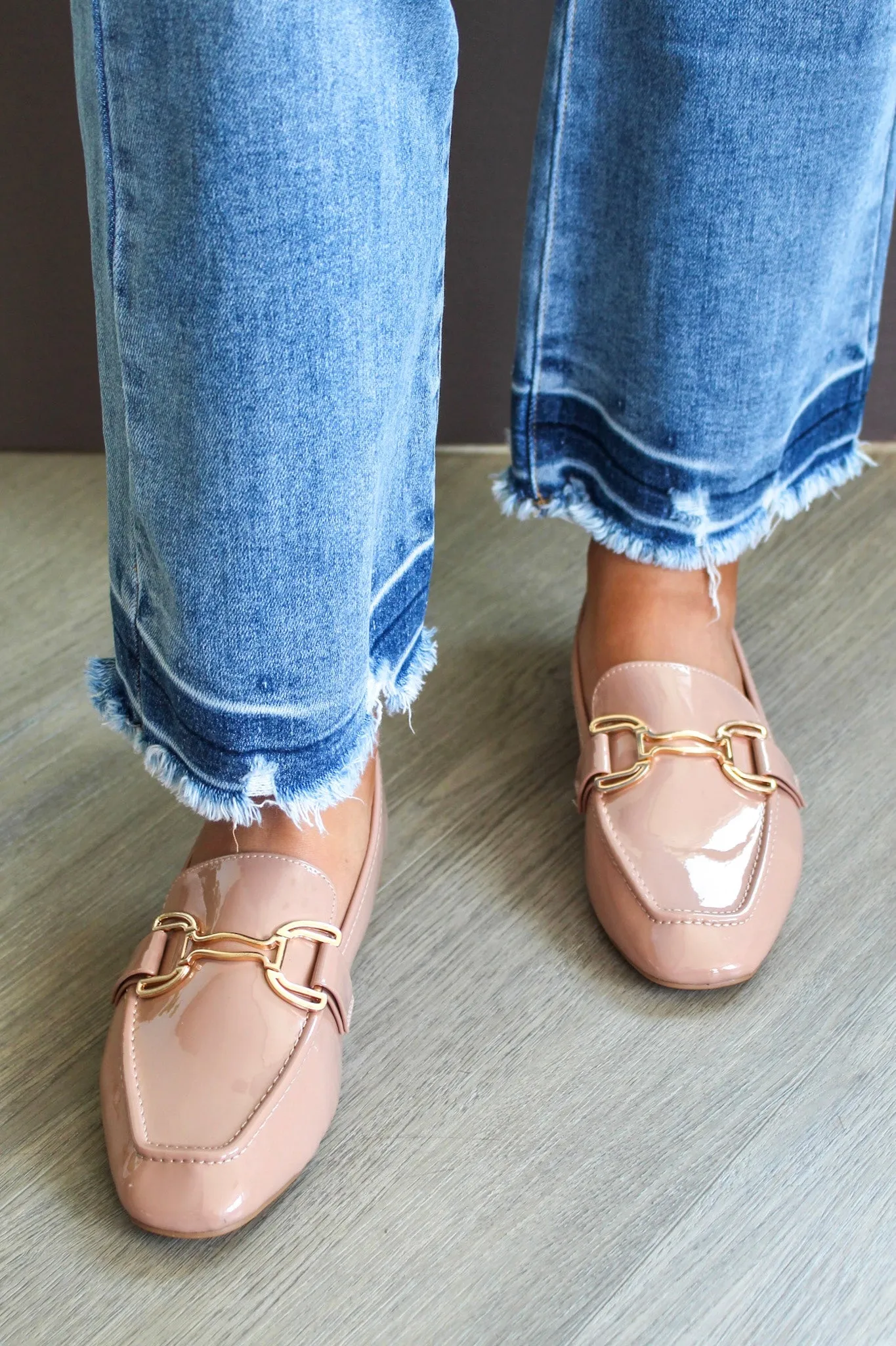 Lottie Gold Bit Loafer • Blush