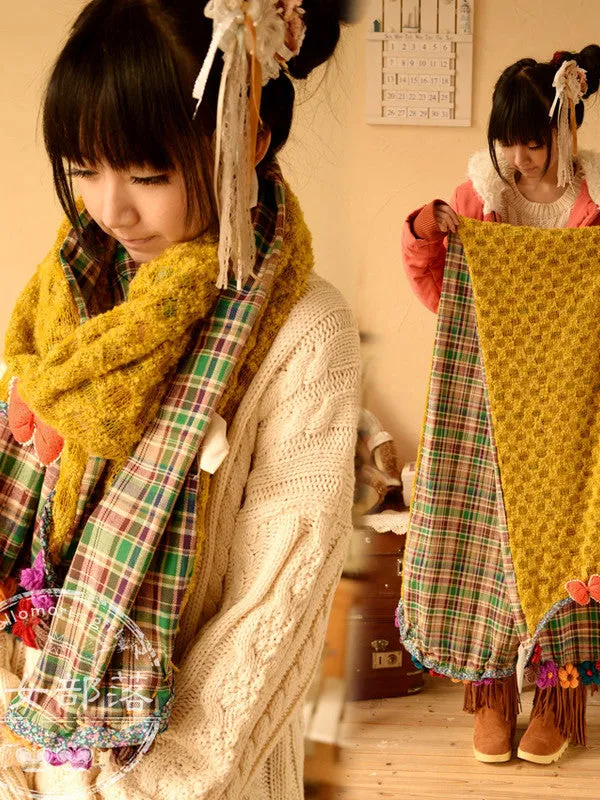lovely bows and flowers long scarf