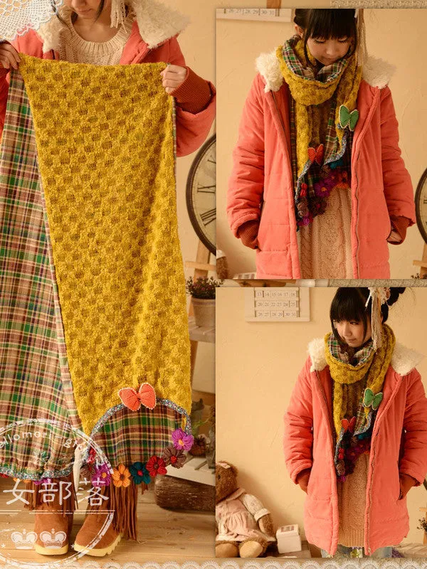 lovely bows and flowers long scarf