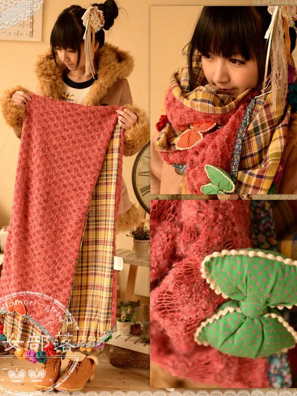 lovely bows and flowers long scarf