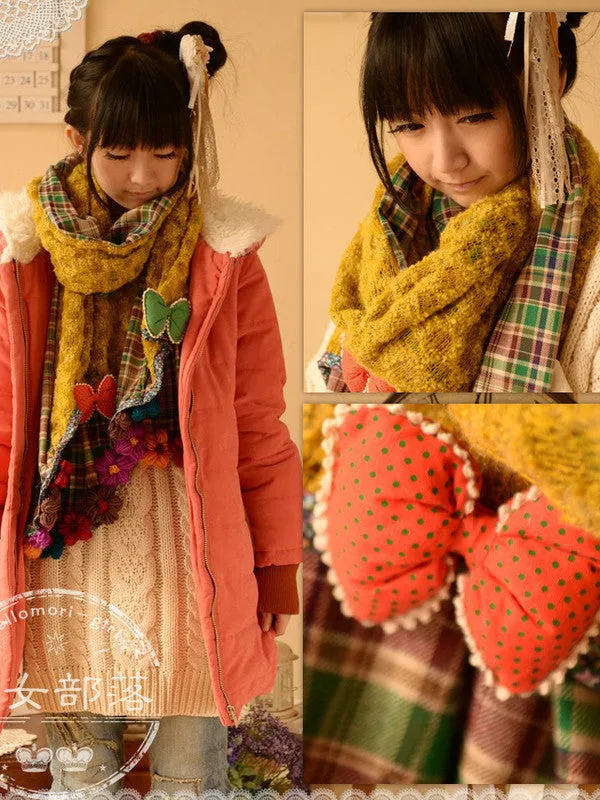 lovely bows and flowers long scarf
