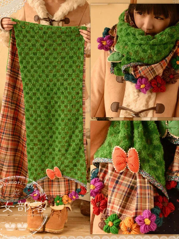 lovely bows and flowers long scarf