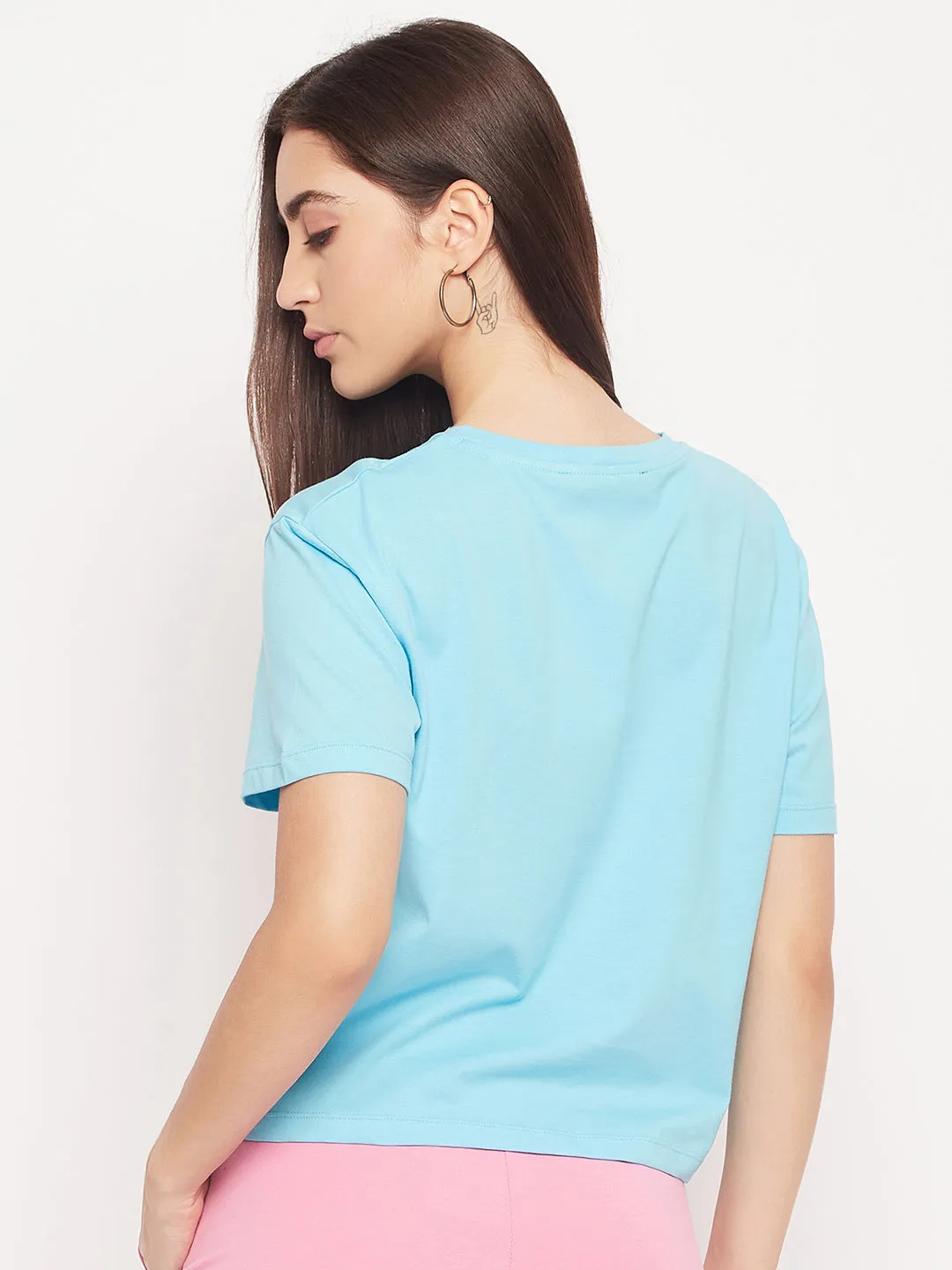 Madame Aqua Regular Typography Top