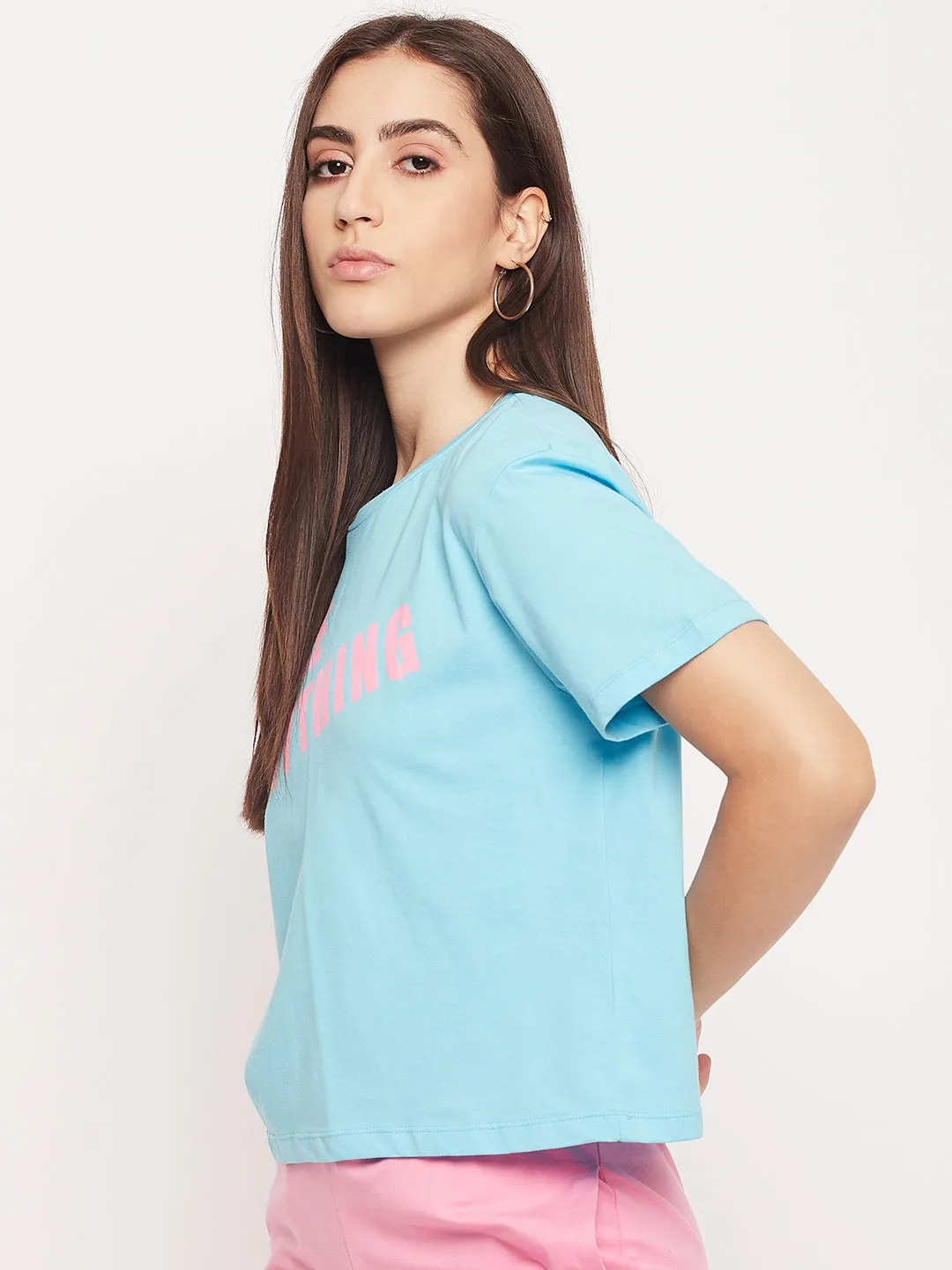 Madame Aqua Regular Typography Top