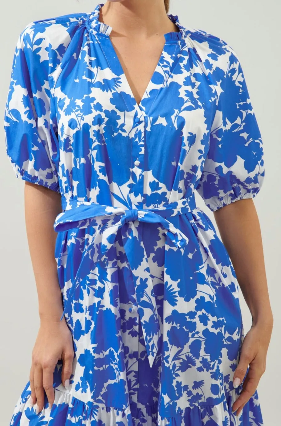 Madeline Blue and White Dress