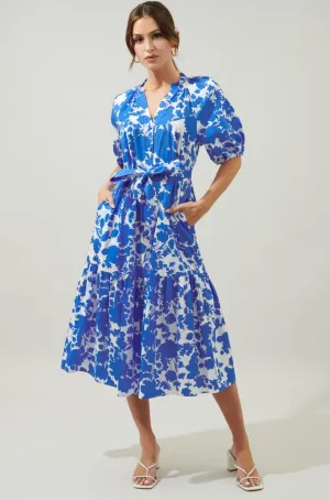 Madeline Blue and White Dress