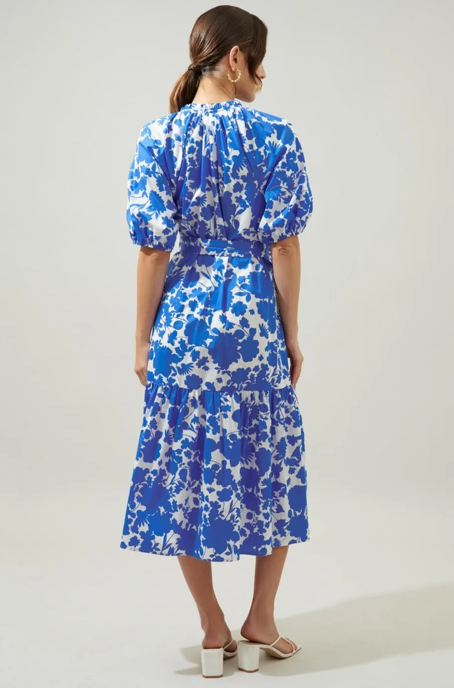 Madeline Blue and White Dress