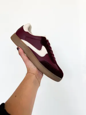 Maggie Low Top Sneakers- Wine