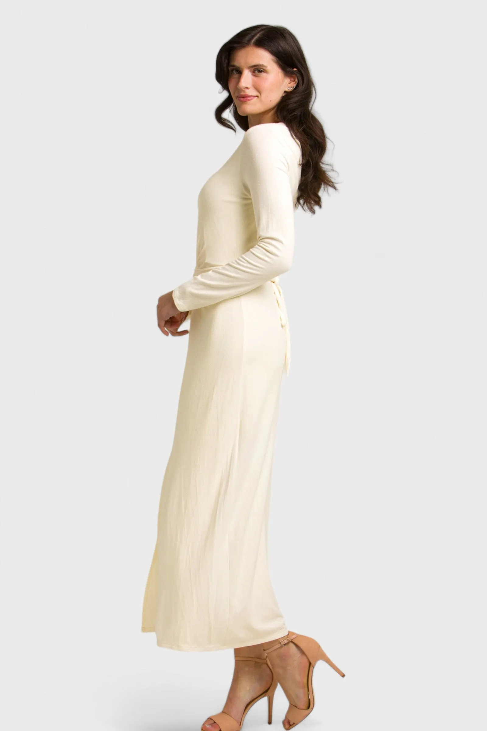 Mara Ivory Bamboo Maxi Dress