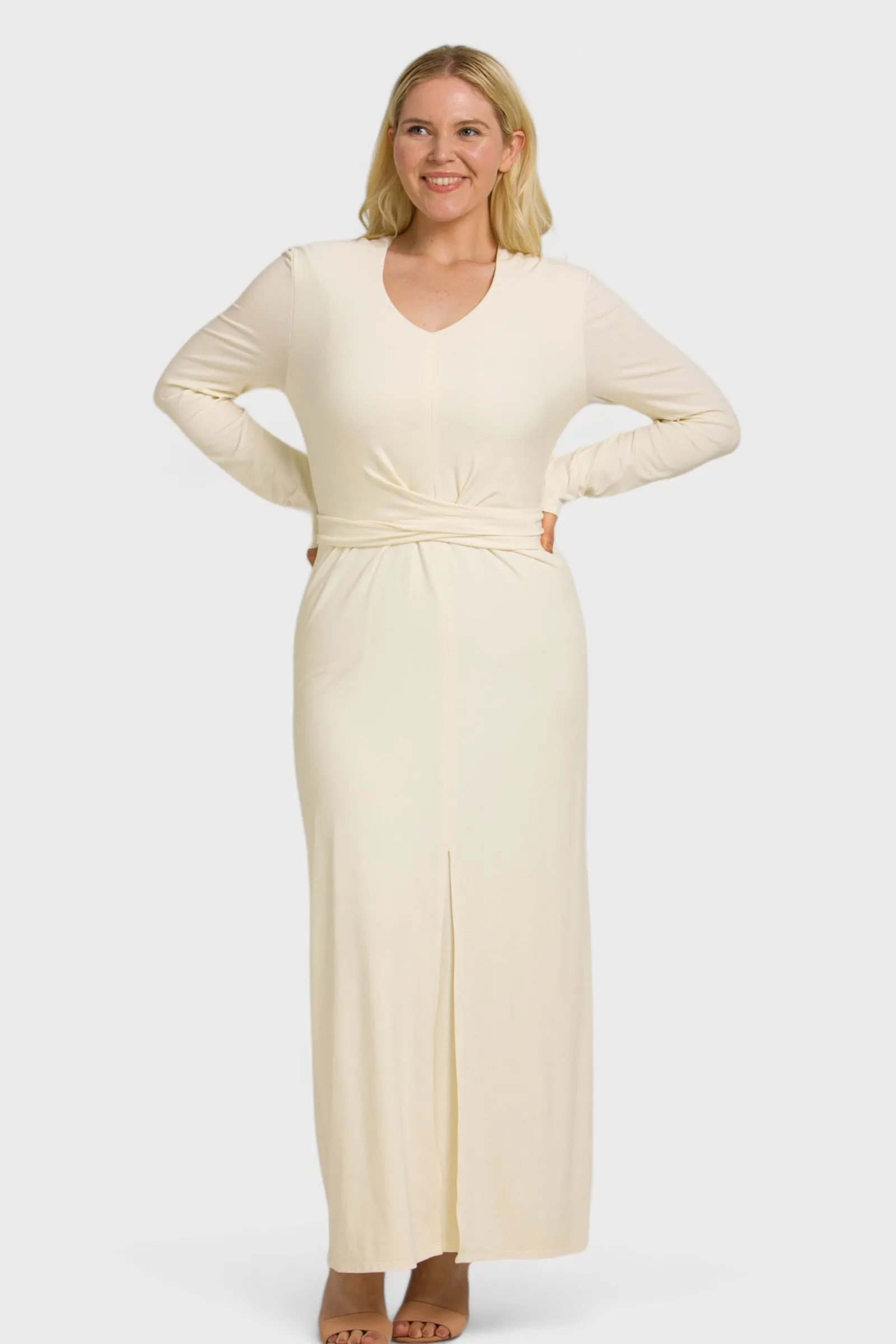 Mara Ivory Bamboo Maxi Dress