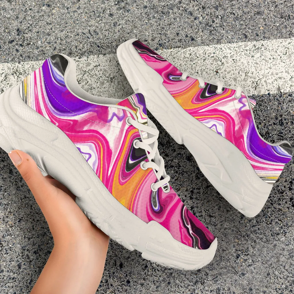 Marble Chunky Sneakers