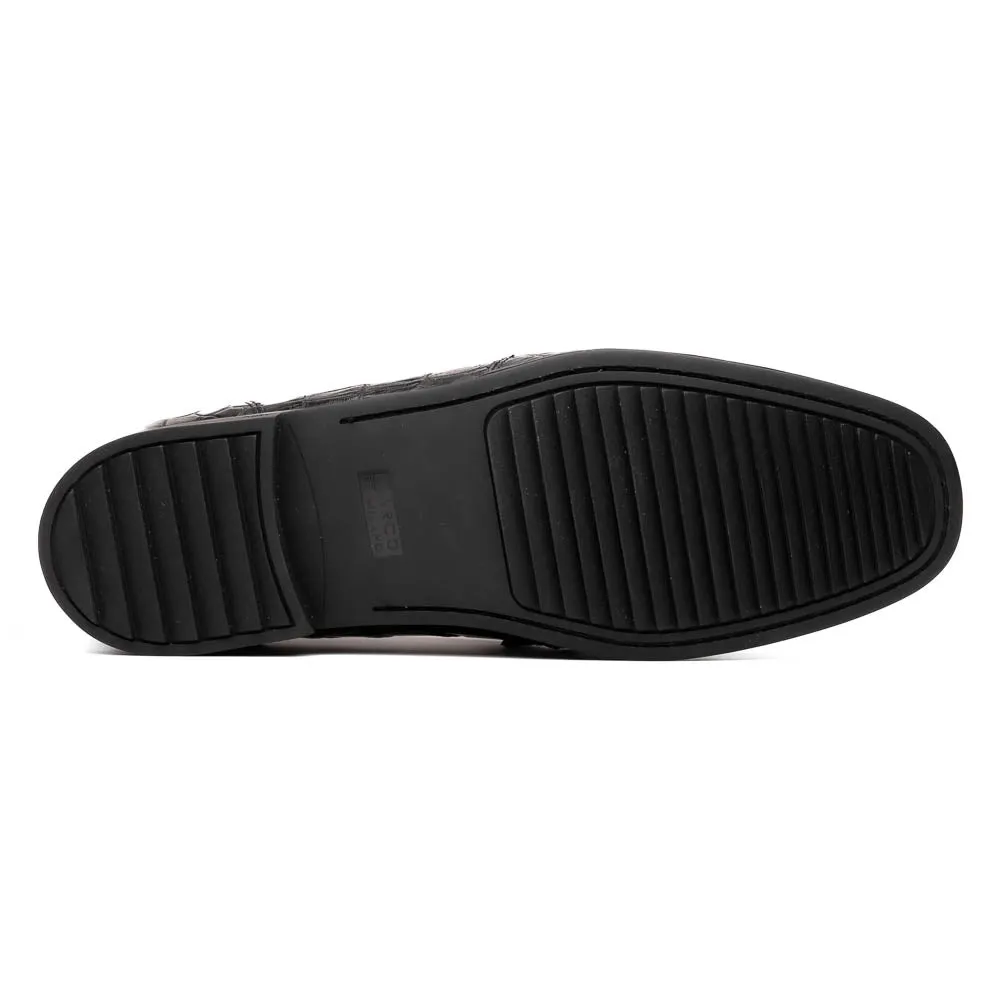 Marco Di Milano Hugo Black Alligator Bit Loafers