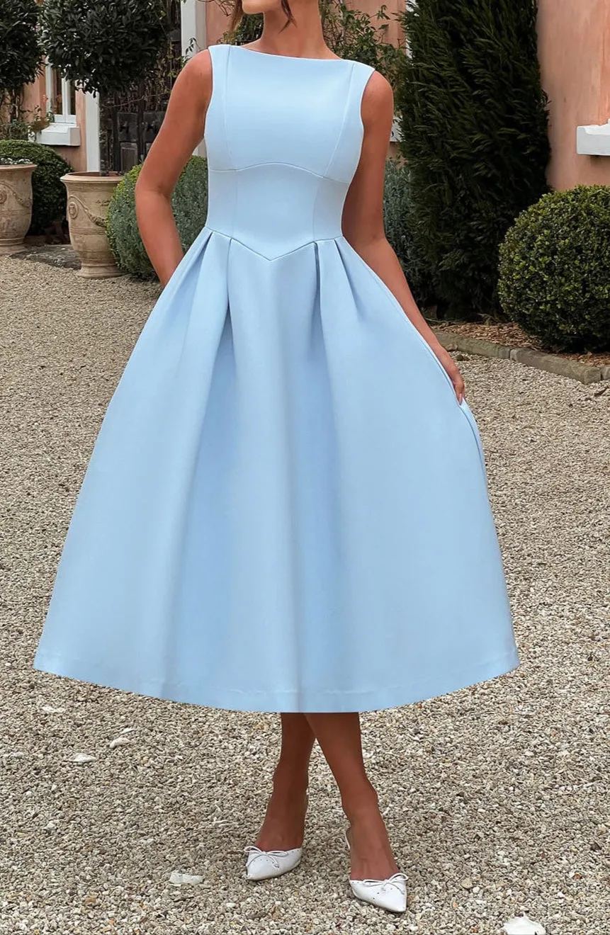 Marisa Midi Dress - Blue 