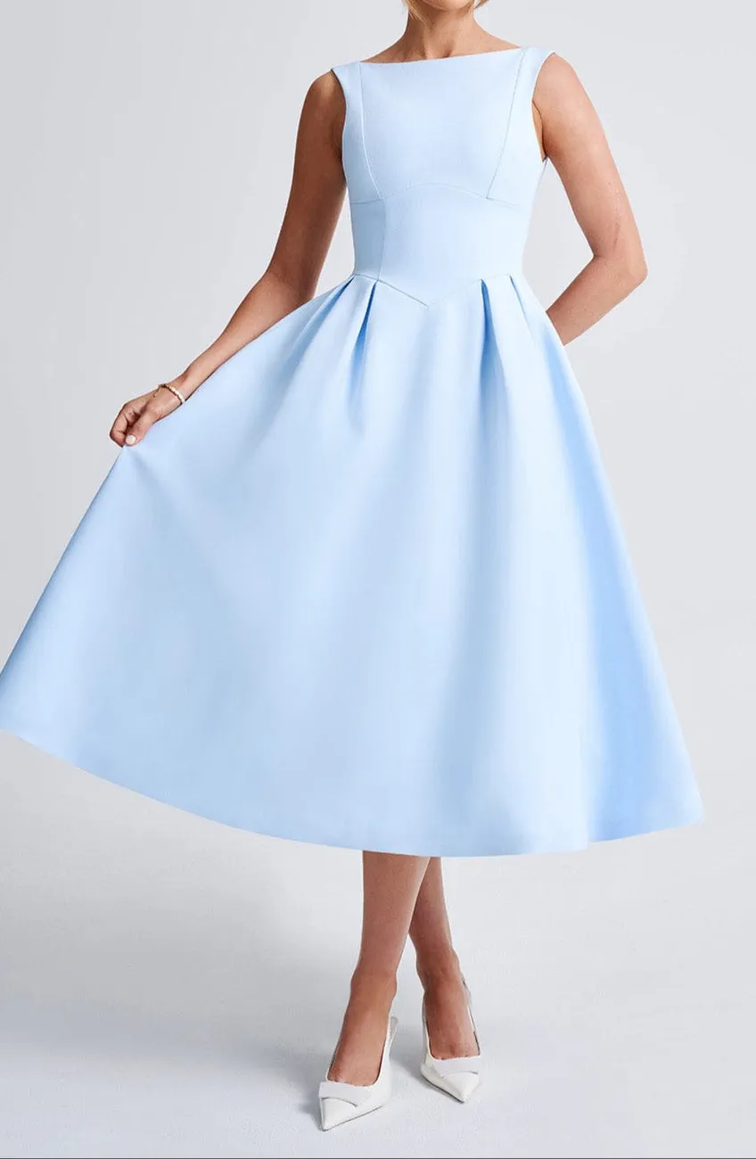 Marisa Midi Dress - Blue 