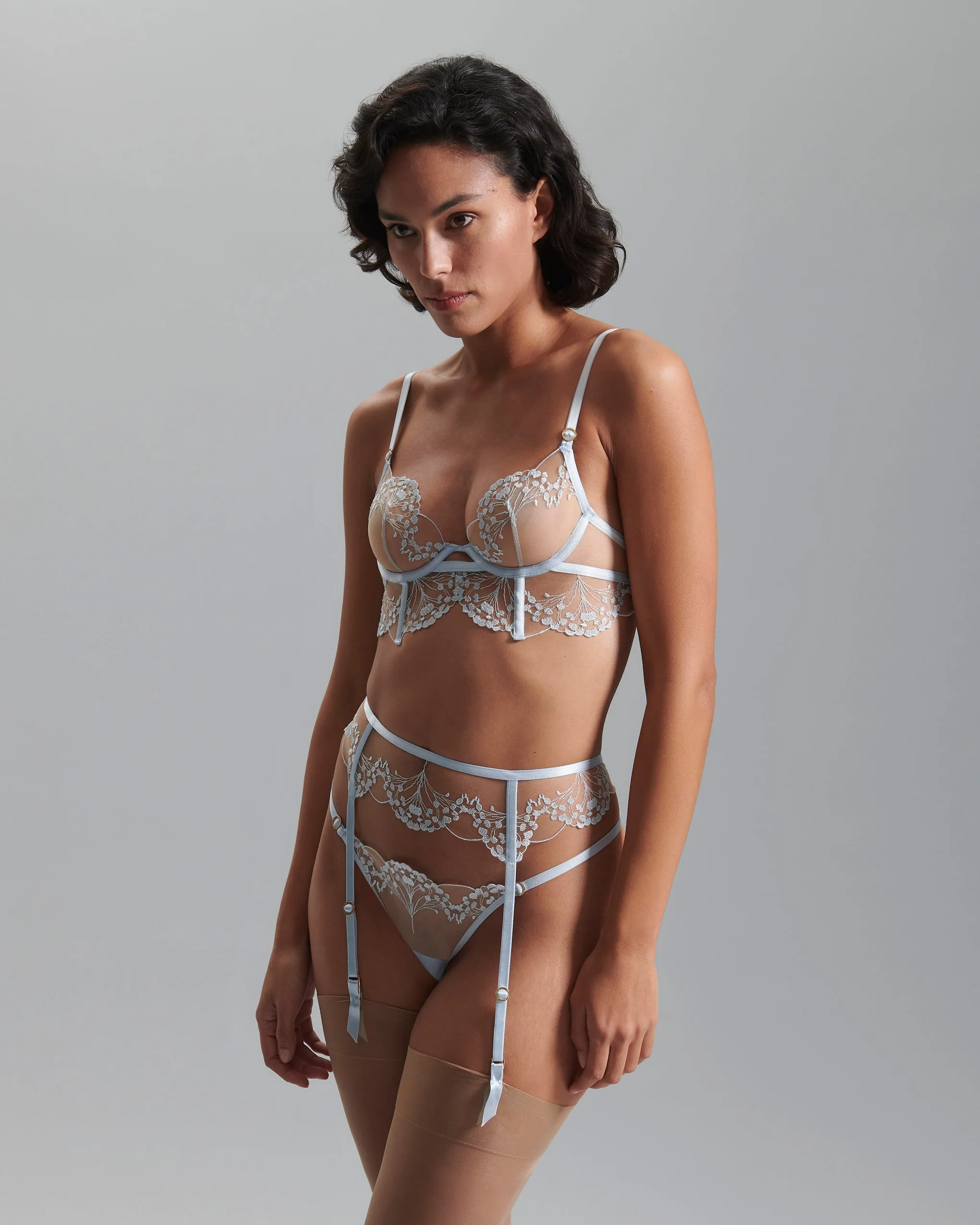 Marisa Wired Bra Ice Water Blue/Sheer