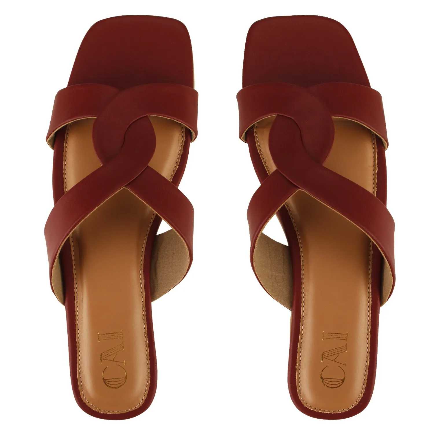 Maroon Knot Flats