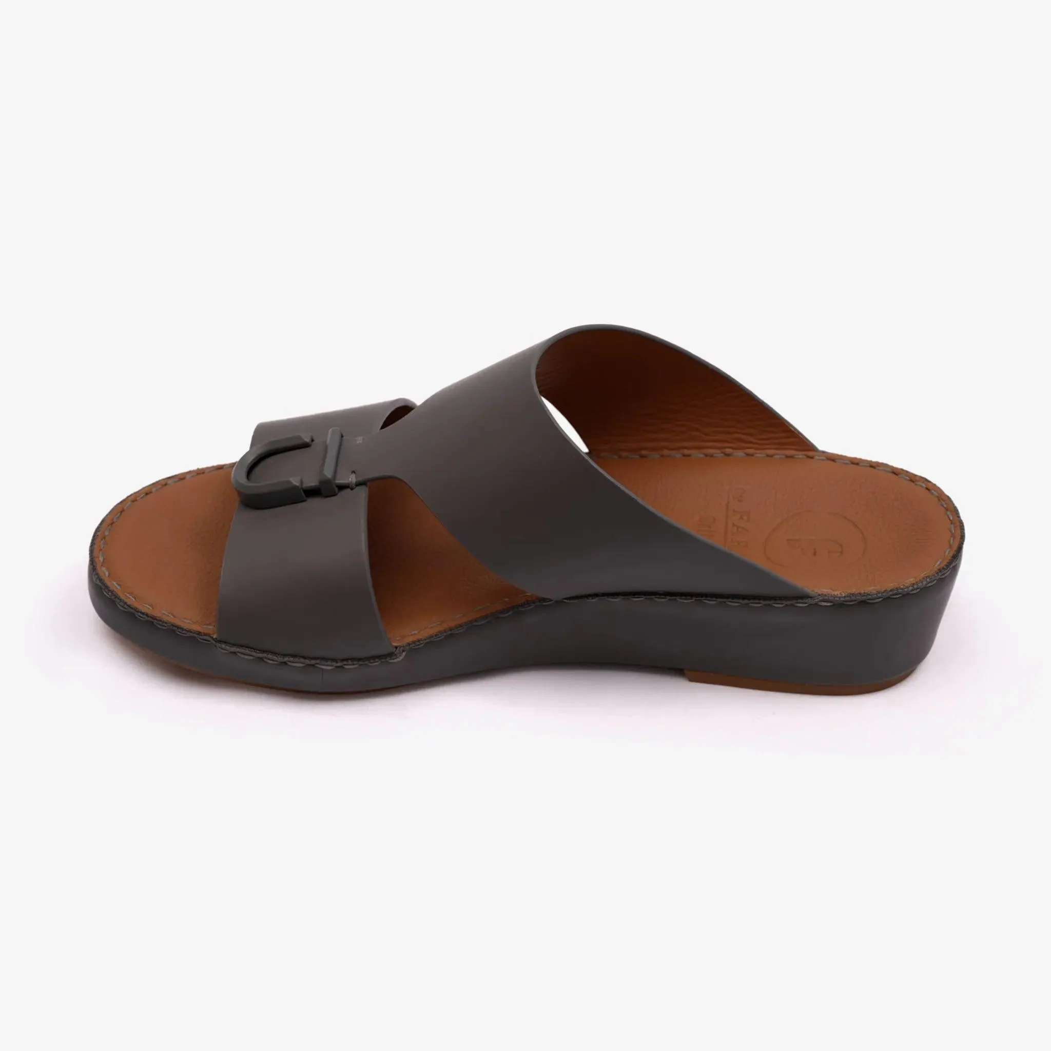 MATTE BERNINI CLASSIC ARABIC LEATHER SANDALS BLACK