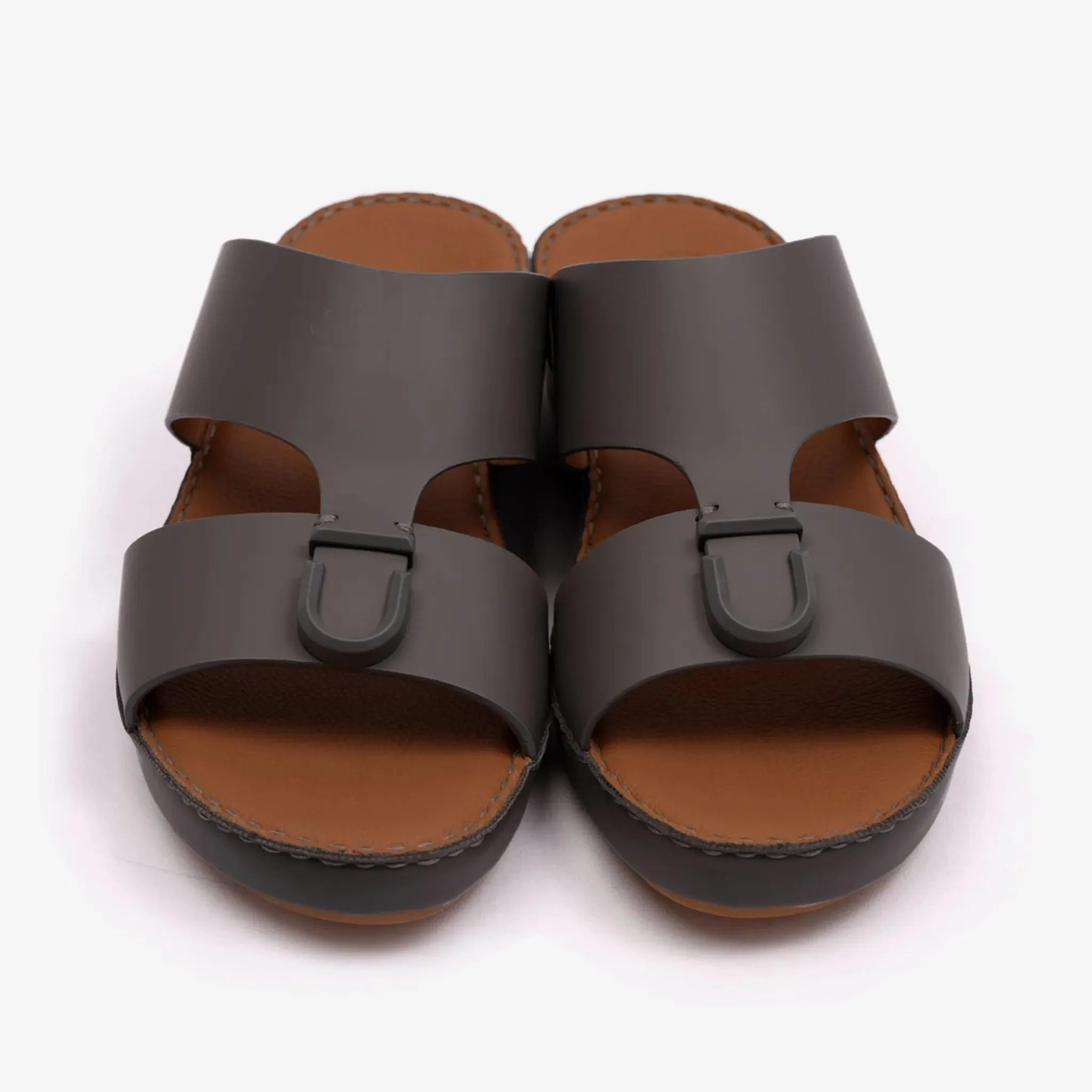 MATTE BERNINI CLASSIC ARABIC LEATHER SANDALS BLACK