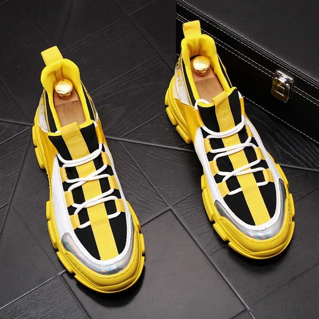 Men Fashion Casual Ankle Boots Spring Autumn Breathable Thick Bottom Leisure Shoes Male Luxury Designer Trending Shoes