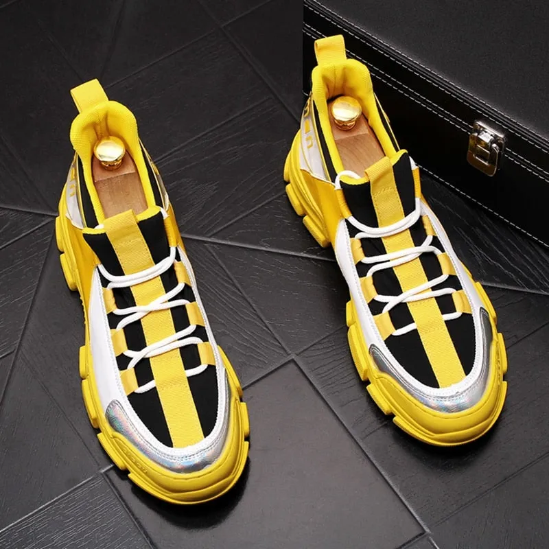 Men Fashion Casual Ankle Boots Spring Autumn Breathable Thick Bottom Leisure Shoes Male Luxury Designer Trending Shoes