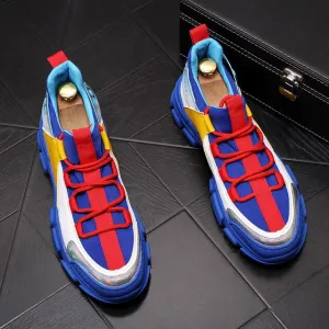 Men Fashion Casual Ankle Boots Spring Autumn Breathable Thick Bottom Leisure Shoes Male Luxury Designer Trending Shoes