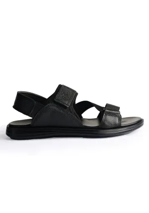 Men's Classic Leather Black Sandal