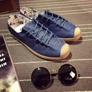 Men's Fashion Fabric Lace Ups