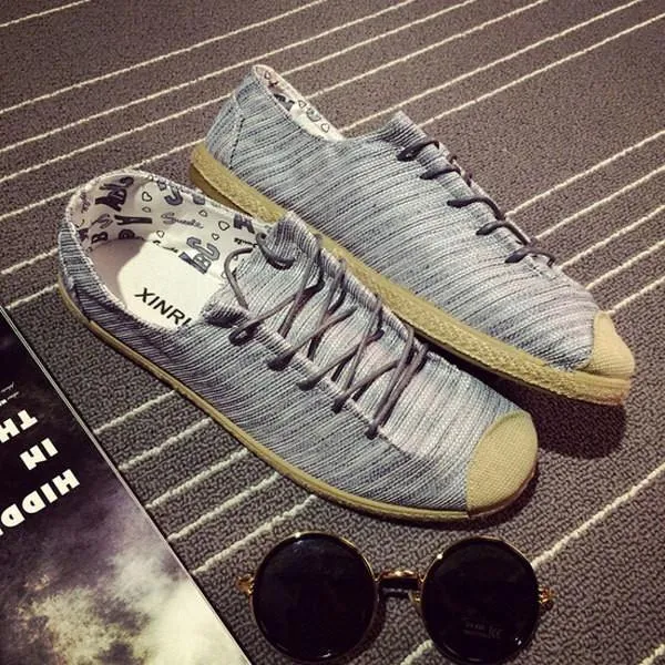 Men's Fashion Fabric Lace Ups