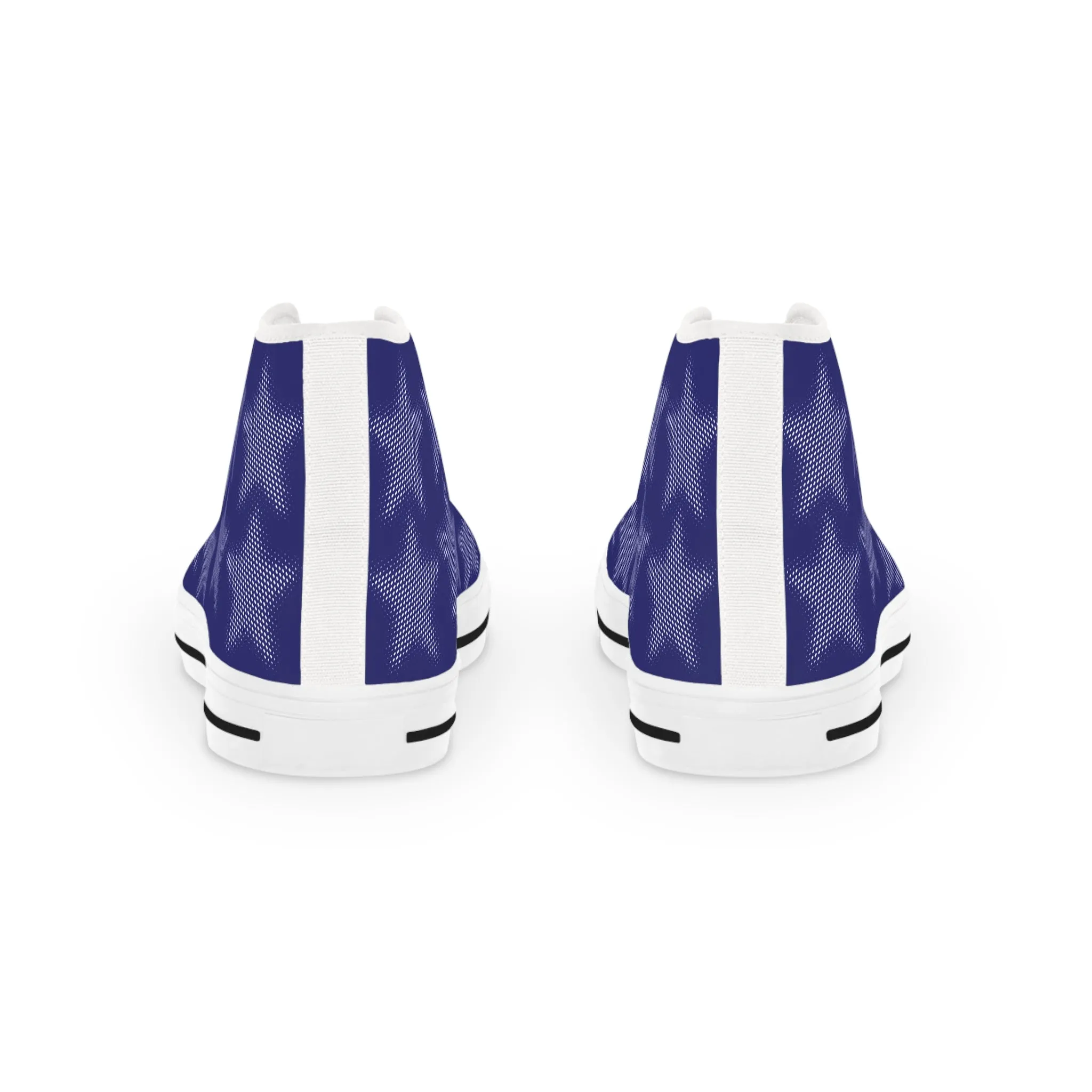 Men's High Top Canvas Sneakers - Blue With Stars