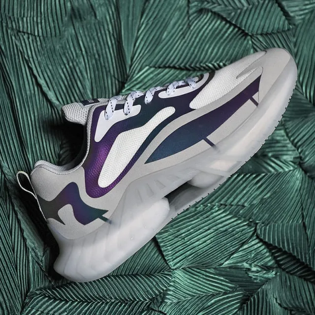 Men's Laser Color Changing Bright Sneakers