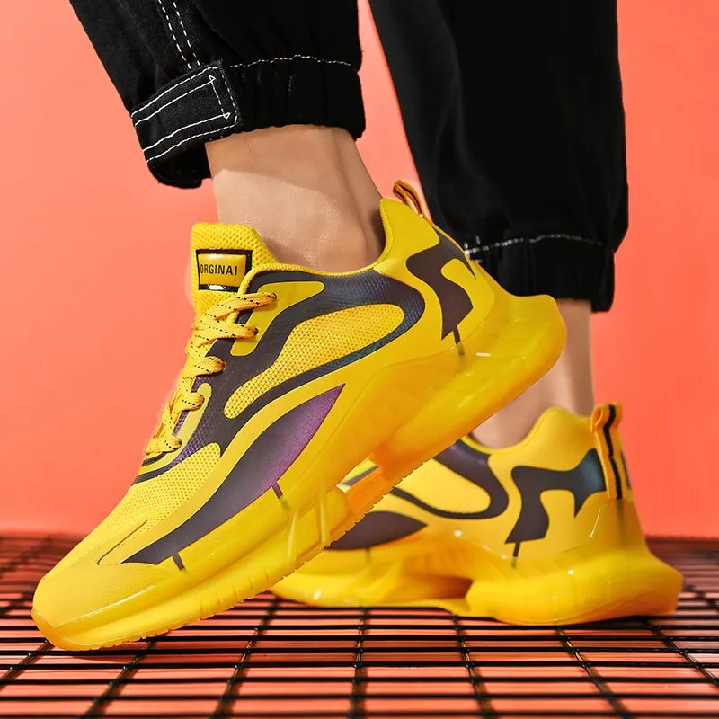 Men's Laser Color Changing Bright Sneakers