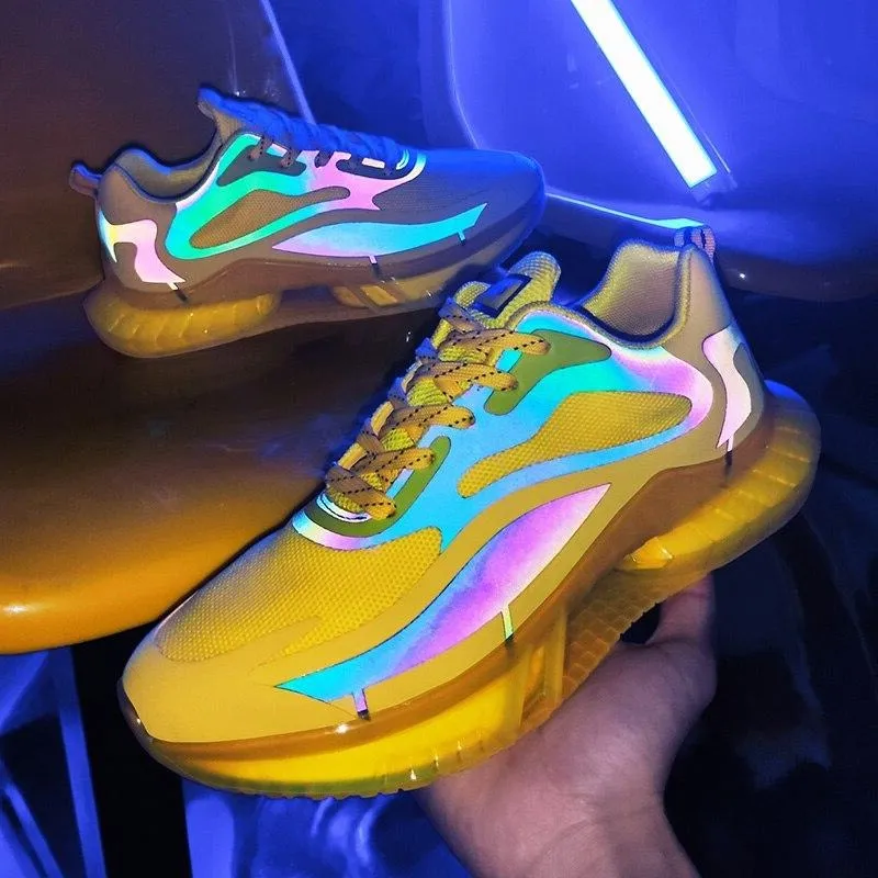 Men's Laser Color Changing Bright Sneakers