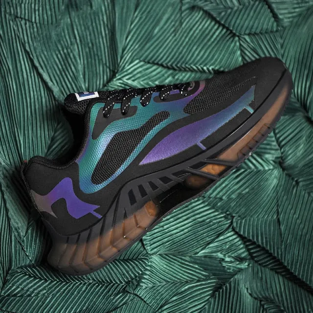 Men's Laser Color Changing Bright Sneakers