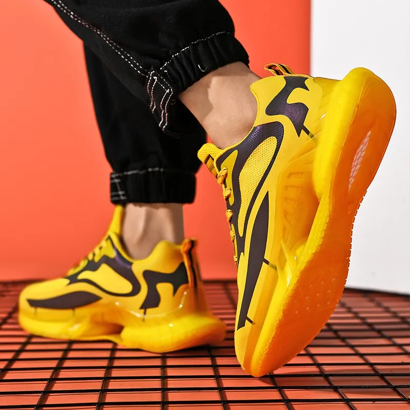 Men's Laser Color Changing Bright Sneakers