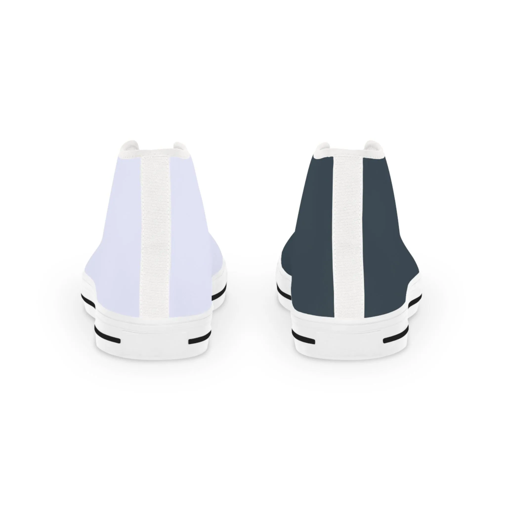 Men's Lavender & Charcoal Mismatched High Top Sneakers
