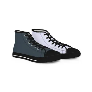 Men's Lavender & Charcoal Mismatched High Top Sneakers