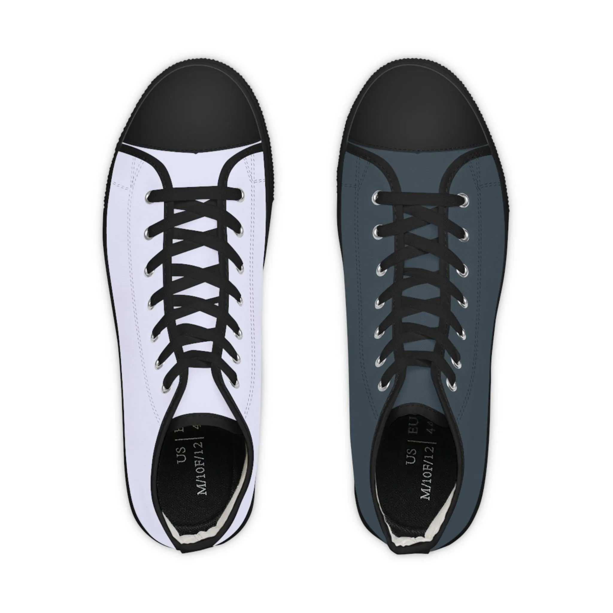Men's Lavender & Charcoal Mismatched High Top Sneakers