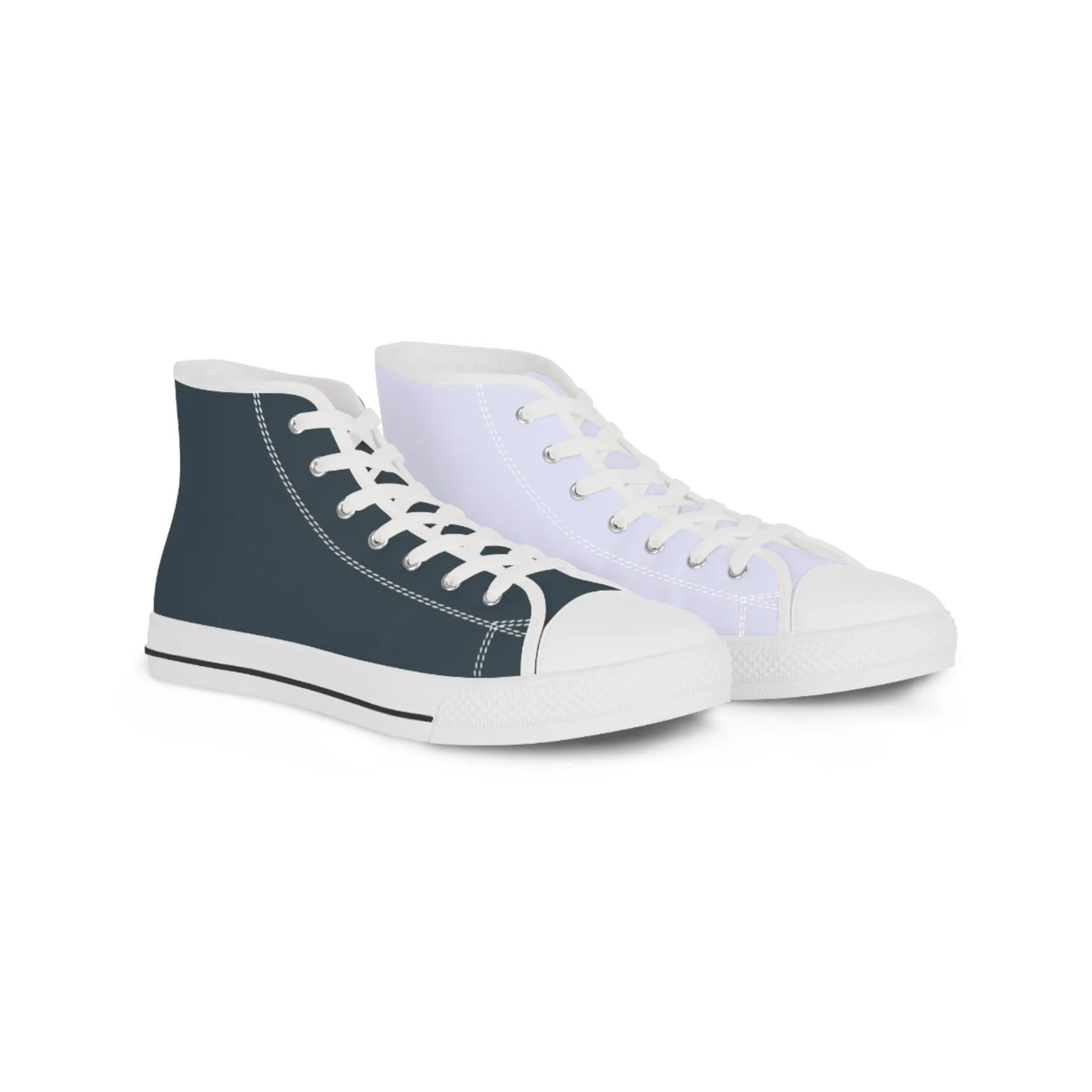 Men's Lavender & Charcoal Mismatched High Top Sneakers