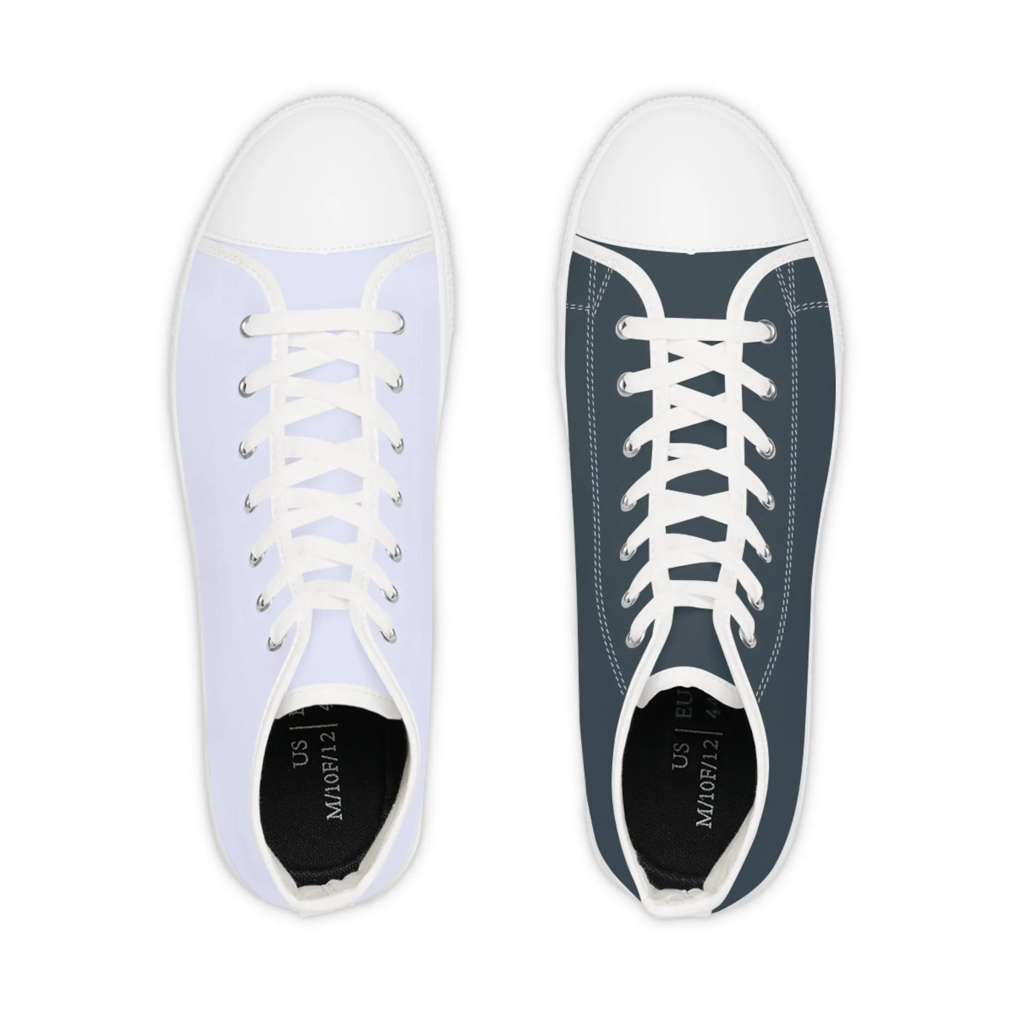 Men's Lavender & Charcoal Mismatched High Top Sneakers
