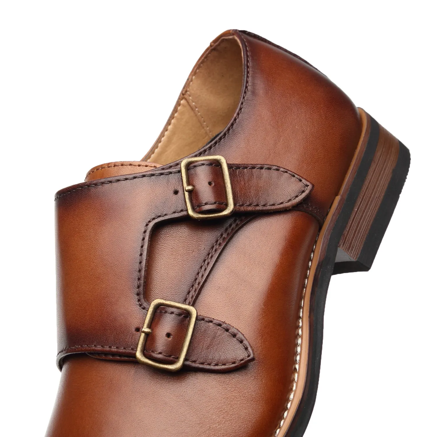 Men's Monk Strap Chal-1-brown
